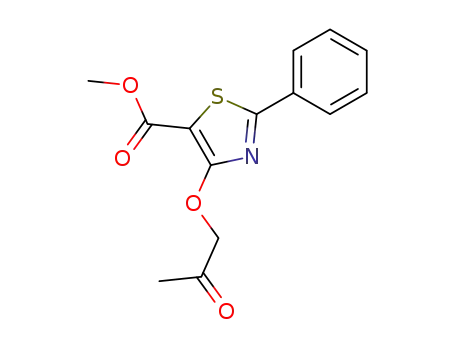 Molecular Structure of 886211-02-5 (5-Thiazolecarboxylic acid, 4-(2-oxopropoxy)-2-phenyl-, methyl ester)