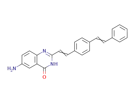 Molecular Structure of 128031-43-6 (6-Amino-2-{(E)-2-[4-((E)-styryl)-phenyl]-vinyl}-3H-quinazolin-4-one)