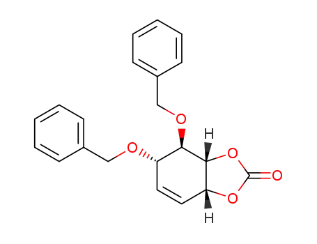 (3aα,6β,7α,7aα)-6,7-bis(benzyloxy)-3a,6,7,7a-tetrahydrobenzo<d>-1,3-dioxol-2-one