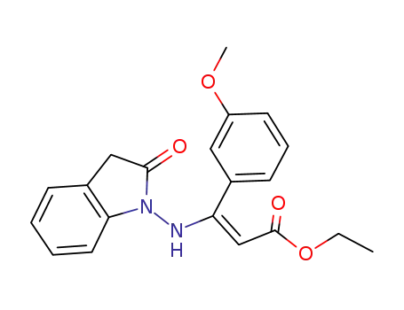 2-Propenoic acid,
3-[(2,3-dihydro-2-oxo-1H-indol-1-yl)amino]-3-(3-methoxyphenyl)-, ethyl
ester