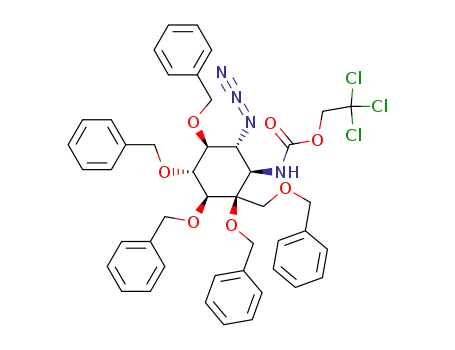 1L-6-azido-2,3,4,5-tetra-O-benzyl-2-C-benzyloxymethyl-1,6-didesoxy-1-<(2,2,2-trichloroethoxy)carbonylamino>-myo-inosite