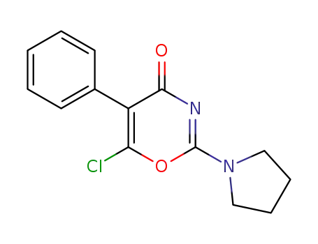 6-chloro-4-oxo-5-phenyl-2-pyrrolidino-4H-1,3-oxazine