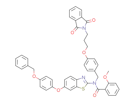Benzamide,
N-[[4-[3-(1,3-dihydro-1,3-dioxo-2H-isoindol-2-yl)propoxy]phenyl]methyl]-
2-methoxy-N-[6-[4-(phenylmethoxy)phenoxy]-2-benzothiazolyl]-