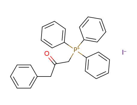Molecular Structure of 61553-37-5 (Phosphonium, (2-oxo-3-phenylpropyl)triphenyl-, iodide)
