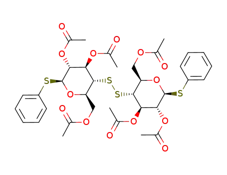 Acetic acid (2S,3R,4R,5R,6R)-3-acetoxy-6-acetoxymethyl-5-((2R,3R,4R,5R,6S)-4,5-diacetoxy-2-acetoxymethyl-6-phenylsulfanyl-tetrahydro-pyran-3-yldisulfanyl)-2-phenylsulfanyl-tetrahydro-pyran-4-yl ester