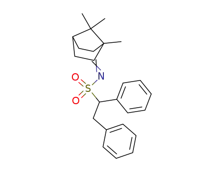 Molecular Structure of 129502-33-6 (1,2-Diphenyl-ethanesulfonic acid [1,7,7-trimethyl-bicyclo[2.2.1]hept-(2E)-ylidene]-amide)