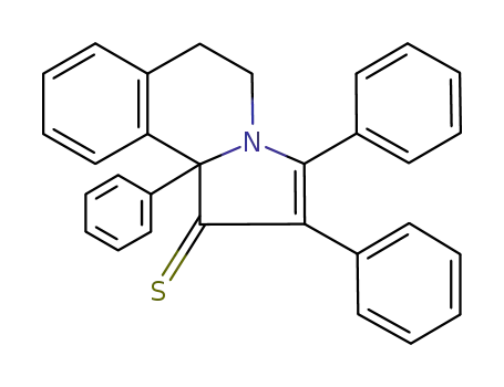 Molecular Structure of 71611-98-8 (2,3,10b-Triphenyl-1-thioxo-1,5,6,10b-tetrahydropyrrolo<2.1-a>isochinolin)