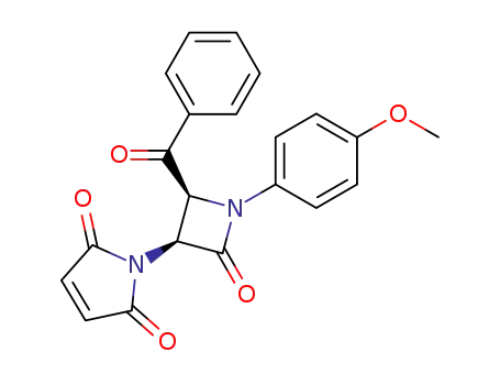 1H-Pyrrole-2,5-dione,
1-[2-benzoyl-1-(4-methoxyphenyl)-4-oxo-3-azetidinyl]-, cis-