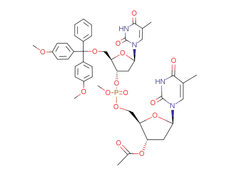 3'-O-acetyl-5'-O-(4,4'-dimethoxytrityl)-dithymidylyl-3',5'-O-methylphosphate