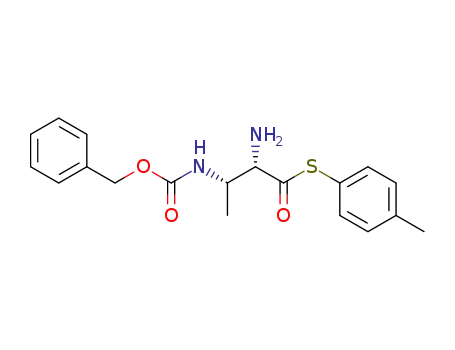 Molecular Structure of 370865-55-7 (Butanethioic acid, 2-amino-3-[[(phenylmethoxy)carbonyl]amino]-,
S-(4-methylphenyl) ester, (2S,3S)-)