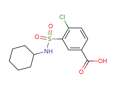 Molecular Structure of 59815-51-9 (4-chloro-3-cyclohexylsulfamoyl-benzoic acid)