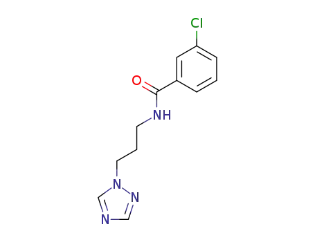 Molecular Structure of 100467-85-4 (3-chloro-N-[3-(1H-1,2,4-triazol-1-yl)propyl]benzamide)