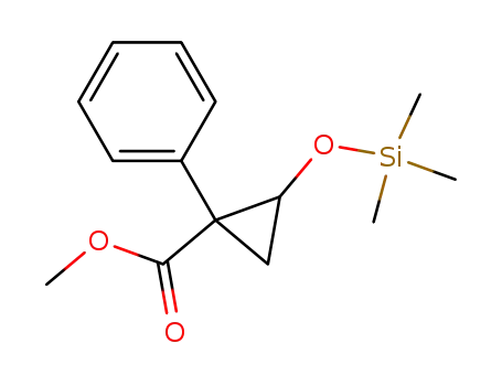 Molecular Structure of 127590-13-0 (1-Phenyl-2-(trimethylsiloxy)cyclopropancarbonsaeure-methylester (trans))