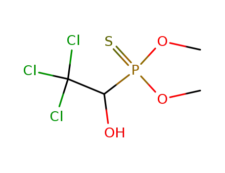 Molecular Structure of 61637-95-4 (dimethyl (2,2,2-trichloro-1-hydroxyethyl)phosphonothioate)
