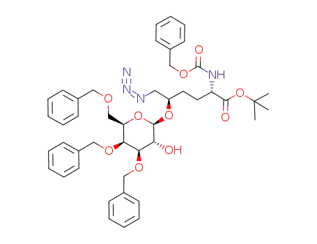 tert-butyl (2S,5R)-6-azido-2-benzyloxycarbonylamino-5-(3,4,6-tri-O-benzyl-β-D-galactopyranosyloxy)hexanoate