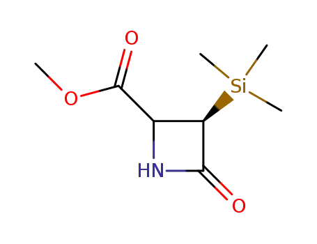 Molecular Structure of 100188-48-5 (3-(trimethylsilyl)-2-oxoazetidin-4-yl acetate)