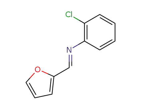 Molecular Structure of 91360-26-8 (Benzenamine, 2-chloro-N-(2-furanylmethylene)-)