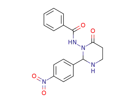 Molecular Structure of 767307-70-0 (Benzamide, N-[tetrahydro-2-(4-nitrophenyl)-6-oxo-1(2H)-pyrimidinyl]-)