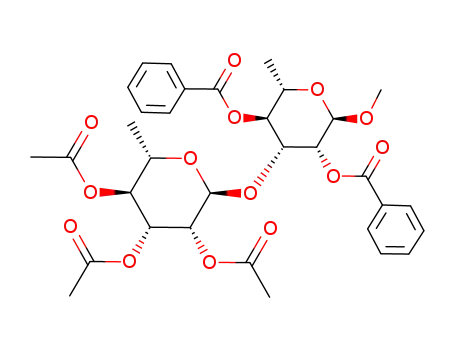 methyl 2,3,4-tri-O-acetyl-α-L-rhamnopyranosyl-(1->3)-2,4-di-O-benzoyl-α-L-rhamnopyranoside