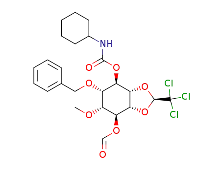 L-1-O-benzyl-6-O-cyclohexylcarbamoyl-3-O-formyl-2-O-methyl-4,5-O-trichloroethylidene-muco-inositol
