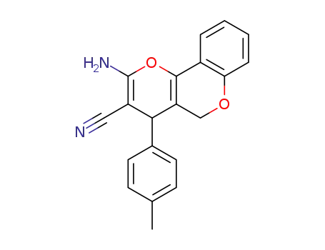 4H,5H-Pyrano[3,2-c][1]benzopyran-3-carbonitrile,
2-amino-4-(4-methylphenyl)-