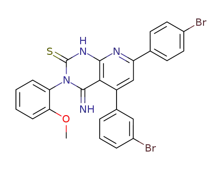 5-(3-bromo-phenyl)-7-(4-bromo-phenyl)-4-imino-3-(2-methoxy-phenyl)-3,4-dihydro-1<i>H</i>-pyrido[2,3-<i>d</i>]pyrimidine-2-thione