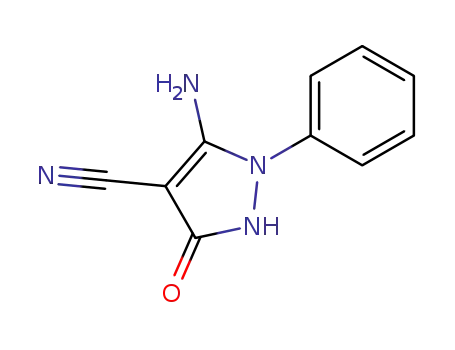 1H-Pyrazole-4-carbonitrile, 5-amino-2,3-dihydro-3-oxo-1-phenyl-