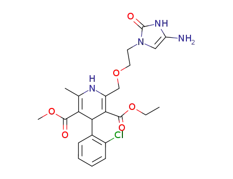 2-[2-(4-Amino-2-oxo-2,3-dihydro-imidazol-1-yl)-ethoxymethyl]-4-(2-chloro-phenyl)-6-methyl-1,4-dihydro-pyridine-3,5-dicarboxylic acid 3-ethyl ester 5-methyl ester