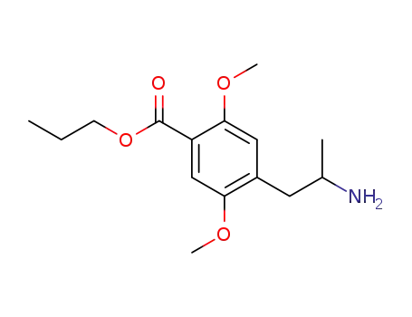 Molecular Structure of 125903-50-6 (4-(2-Amino-propyl)-2,5-dimethoxy-benzoic acid propyl ester)