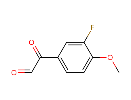 Molecular Structure of 81593-27-3 (1-methoxy-2-fluoro-4-glyoxyloylbenzene)