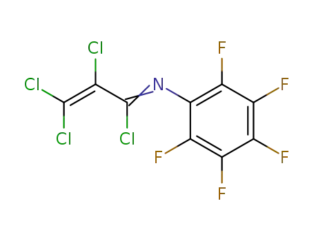 Molecular Structure of 119771-89-0 (1,1,2,3-tetrachloro-4-(pentafluorophenyl)-4-aza-1,3-butadiene)