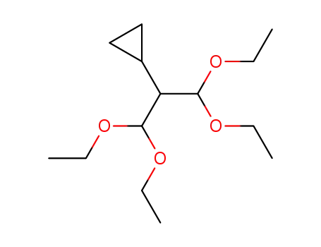 Molecular Structure of 77326-72-8 (Cyclopropane, [1-(diethoxymethyl)-2,2-diethoxyethyl]-)