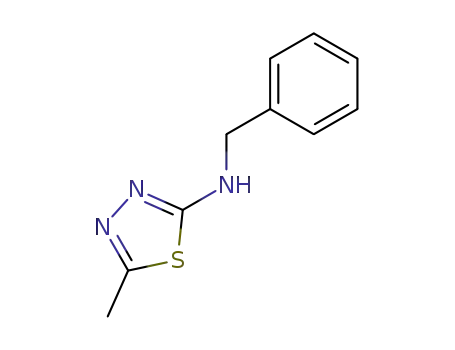 Molecular Structure of 50591-78-1 (1,3,4-Thiadiazol-2-amine, 5-methyl-N-(phenylmethyl)-)