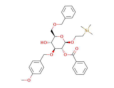 2-(trimethylsilyl)ethyl 2-O-benzoyl-6-O-benzyl-3-O-p-methoxybenzyl-β-D-glucopyranoside