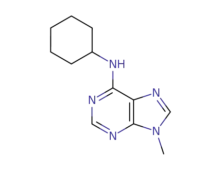 Molecular Structure of 109292-93-5 (9H-Purin-6-amine, N-cyclohexyl-9-methyl-)