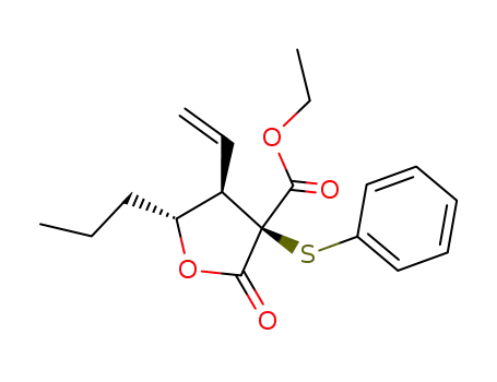 (3S,4R,5R)-2-Oxo-3-phenylsulfanyl-5-propyl-4-vinyl-tetrahydro-furan-3-carboxylic acid ethyl ester
