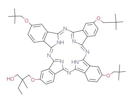 2,9,16-tris(2,2-dimethyl)propoxy-23-(2-(hydroxymethyl)-2-methylbutoxy)phthalocyanine