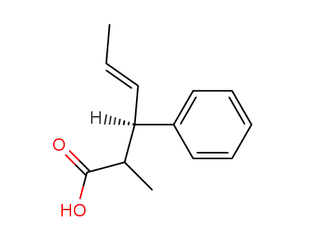 Molecular Structure of 586341-97-1 ((3R,4E)-2-methyl-3-phenylhex-4-enoic acid)