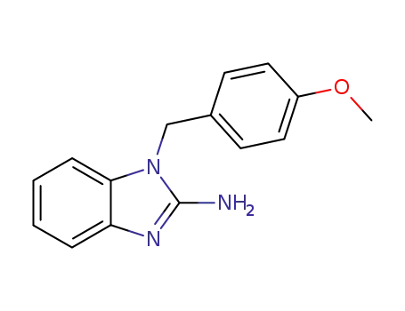 Molecular Structure of 36110-65-3 (1H-Benzimidazol-2-amine, 1-[(4-methoxyphenyl)methyl]-)