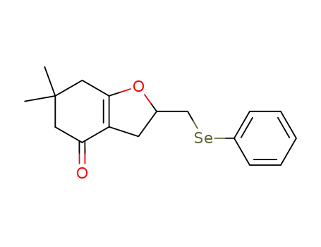 4(2H)-Benzofuranone,
3,5,6,7-tetrahydro-6,6-dimethyl-2-[(phenylseleno)methyl]-