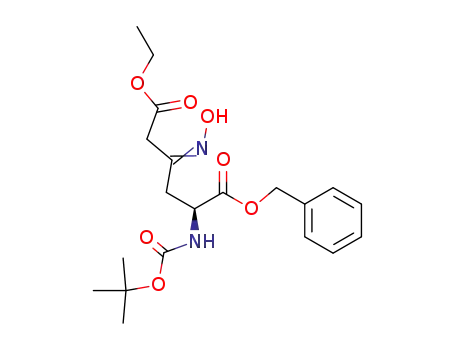 Hexanedioic acid,
2-[[(1,1-dimethylethoxy)carbonyl]amino]-4-(hydroxyimino)-, 6-ethyl
1-(phenylmethyl) ester, (2S)-