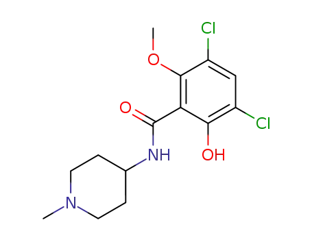3,5-dichloro-6-methoxy-N-(1-methyl-4-piperidinyl)salicylamide