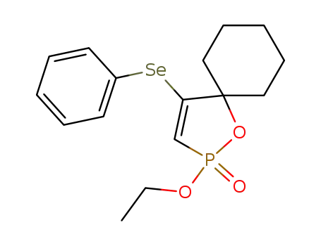 1-Oxa-2-phosphaspiro[4.5]dec-3-ene, 2-ethoxy-4-(phenylseleno)-,
2-oxide