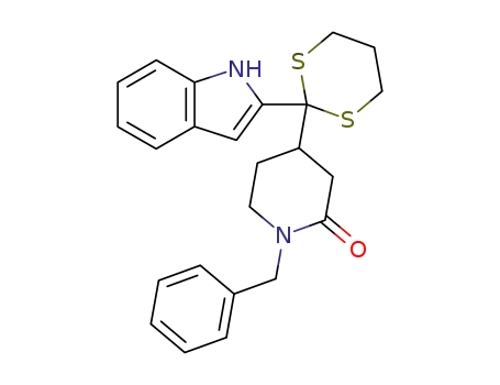 N-benzyl-4-<2-(2-indolyl)-1,3-dithian-2-yl>piperidin-2-one
