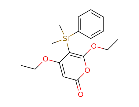 5-(Dimethyl-phenyl-silanyl)-4,6-diethoxy-pyran-2-one