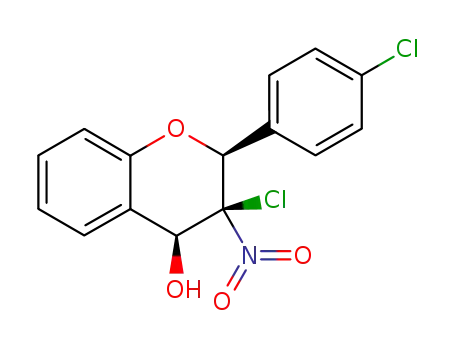 3-chloro-2-(4-chloro-phenyl)-3,4-dihydro-4-hydroxy-3-nitro-2H-1-benzopyran