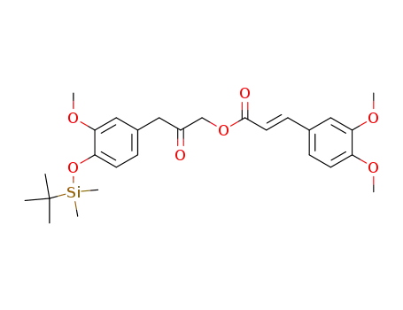 3-(3,4-dimethoxy-phenyl)-acrylic acid 3-[4-(<i>tert</i>-butyl-dimethyl-silanyloxy)-3-methoxy-phenyl]-2-oxo-propyl ester