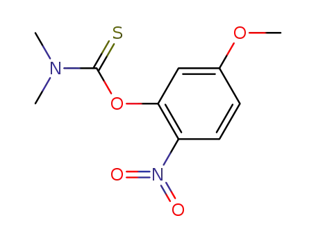 Molecular Structure of 59429-93-5 (N,N-Dimethylthiocarbaminsaeure-O-(2-nitro-5-methoxyphenylester))