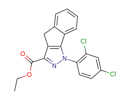 Indeno[1,2-c]pyrazole-3-carboxylic acid,
1-(2,4-dichlorophenyl)-1,4-dihydro-, ethyl ester