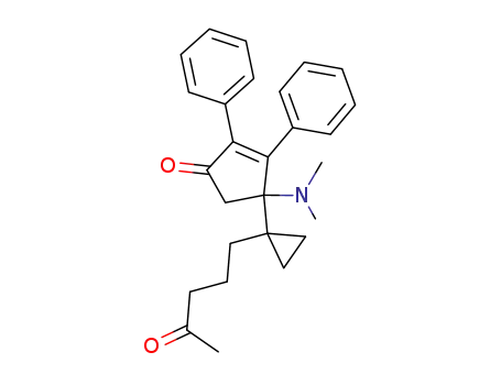 4-dimethylamino-4-[1-(4-oxo-pentyl)-cyclopropyl]-2,3-diphenyl-cyclopent-2-enone